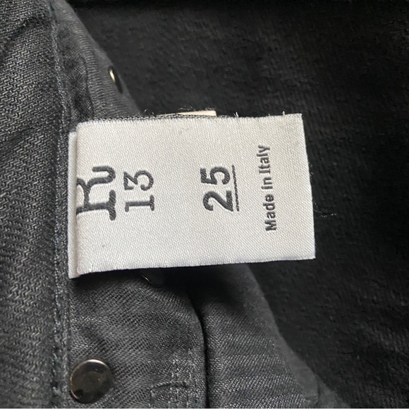R13 Alison Cropped Made In Italy Japanese Dark Denim Jeans Sz 25 - Picture 12 of 15